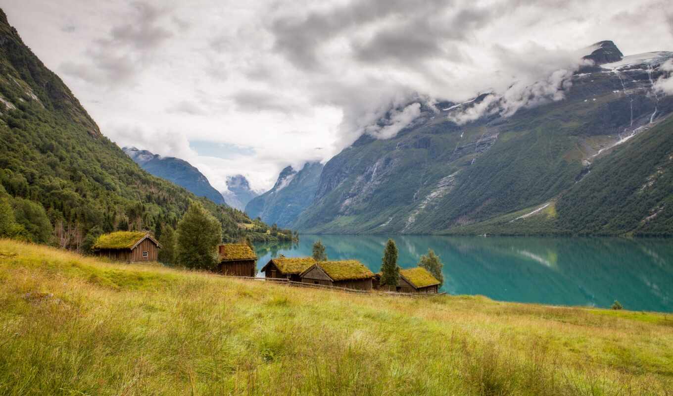 природа, гора, norwegian, lovatnet