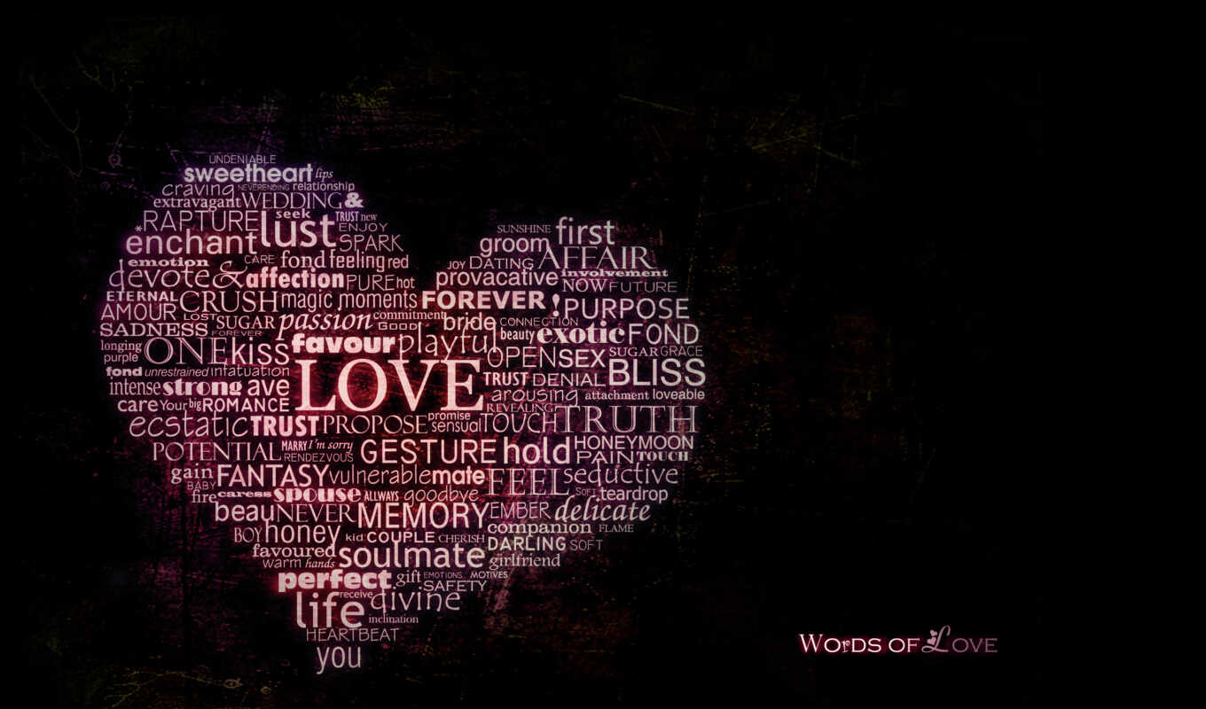 love, красивые, сердце, slova, любви, типографика, валентинки