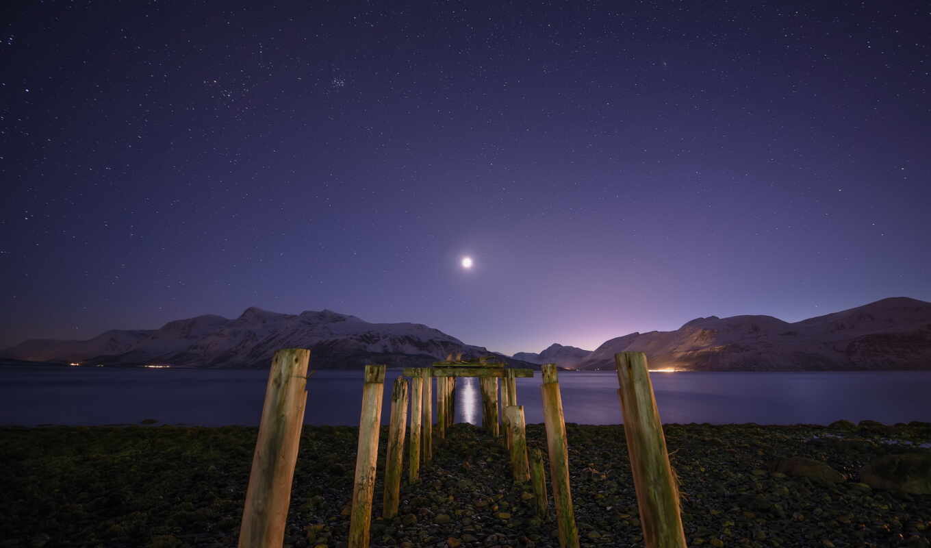 stars, moon, inside, photography, An, hdr, travel, the first, fjord, thefella