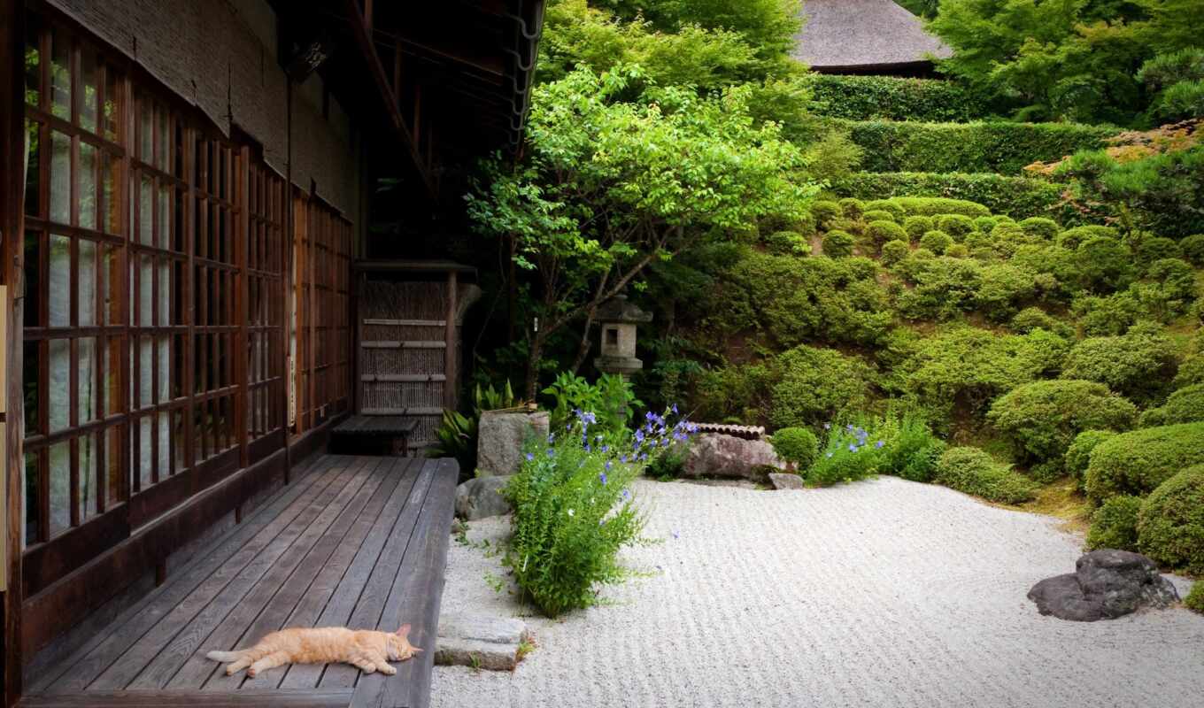 maison, традиционный, japonaise