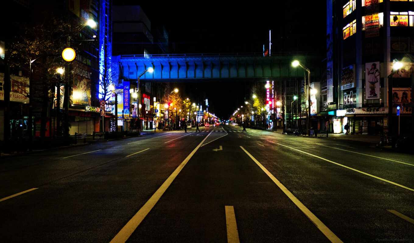 город, ночь, улица, tokyo, япония, akihabara