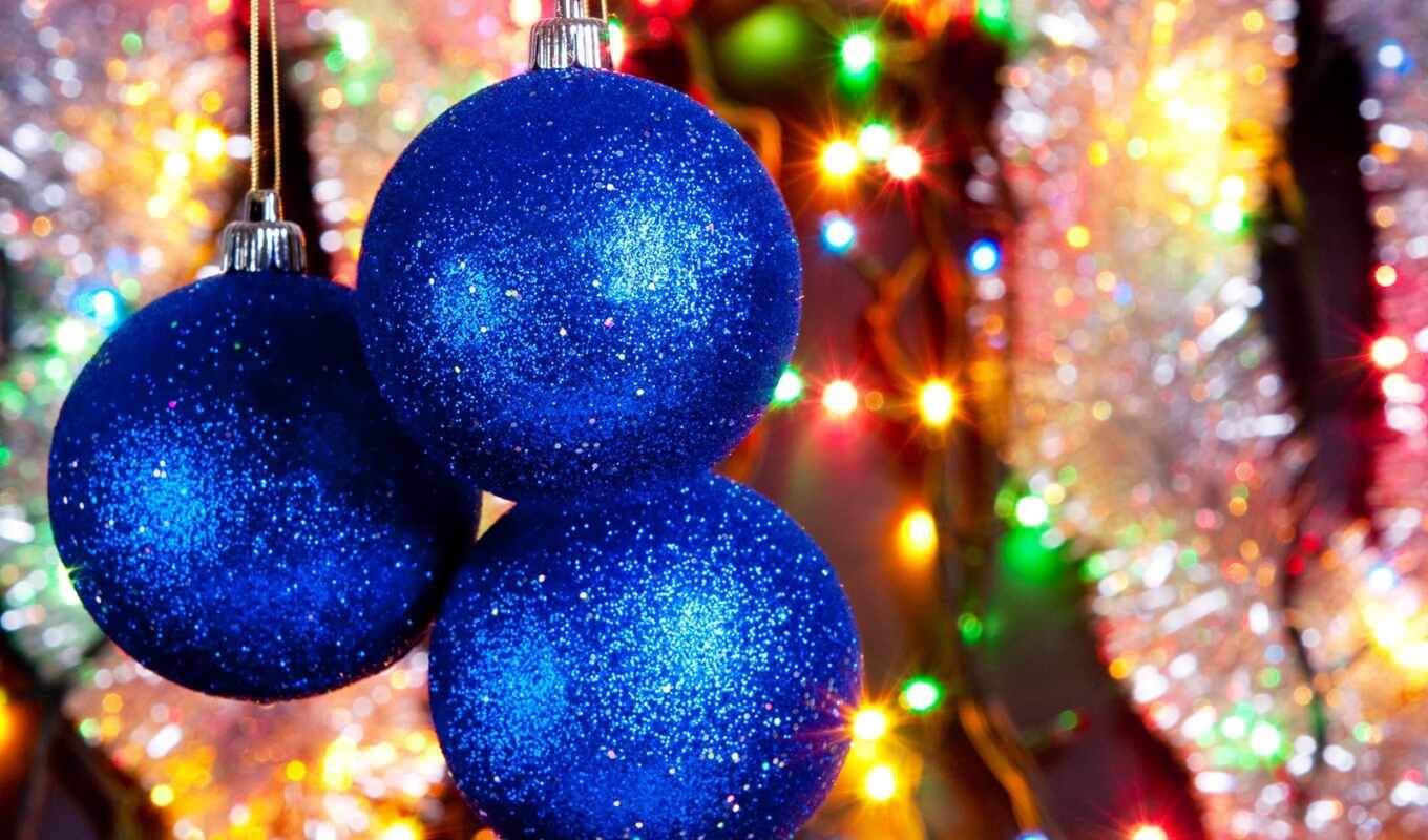 desktop, blue, игрушки, огни, елочные, украшения, christmas, блики, праздник, радость, елка, шары, блеск, мишура, дождик, фонарики, нарядная