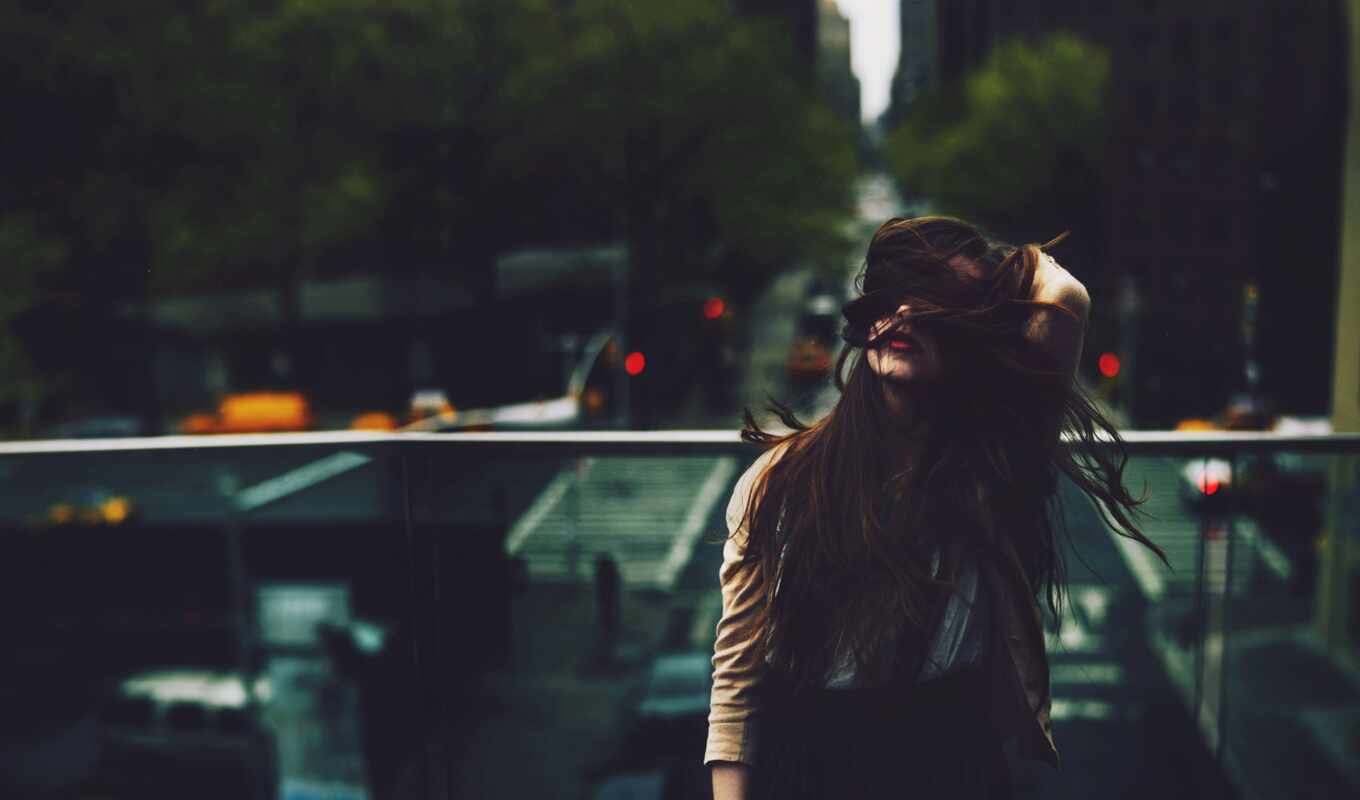 fone, girl, face, city, her, hair, long, closed
