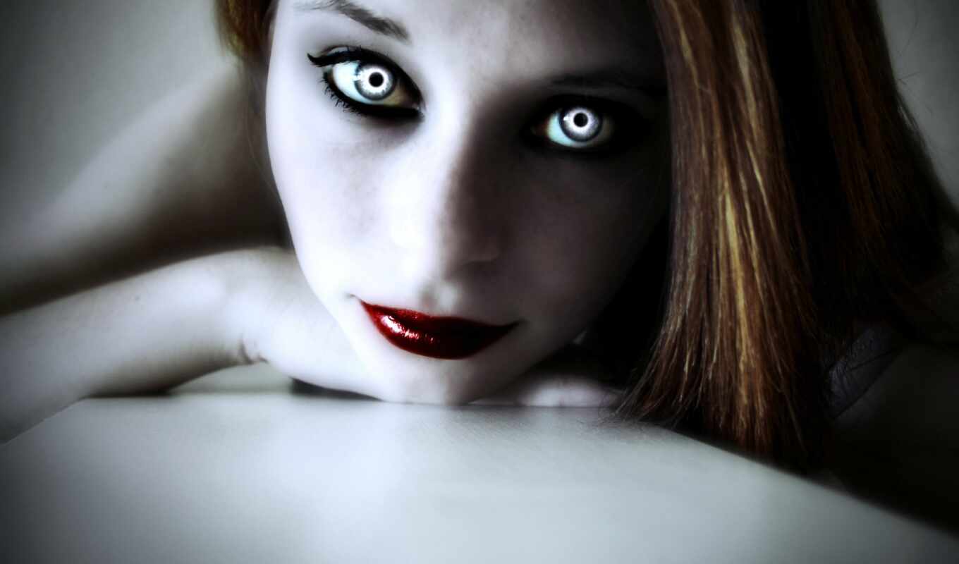 blue, женщина, red, волосы, eyes, позирует, там