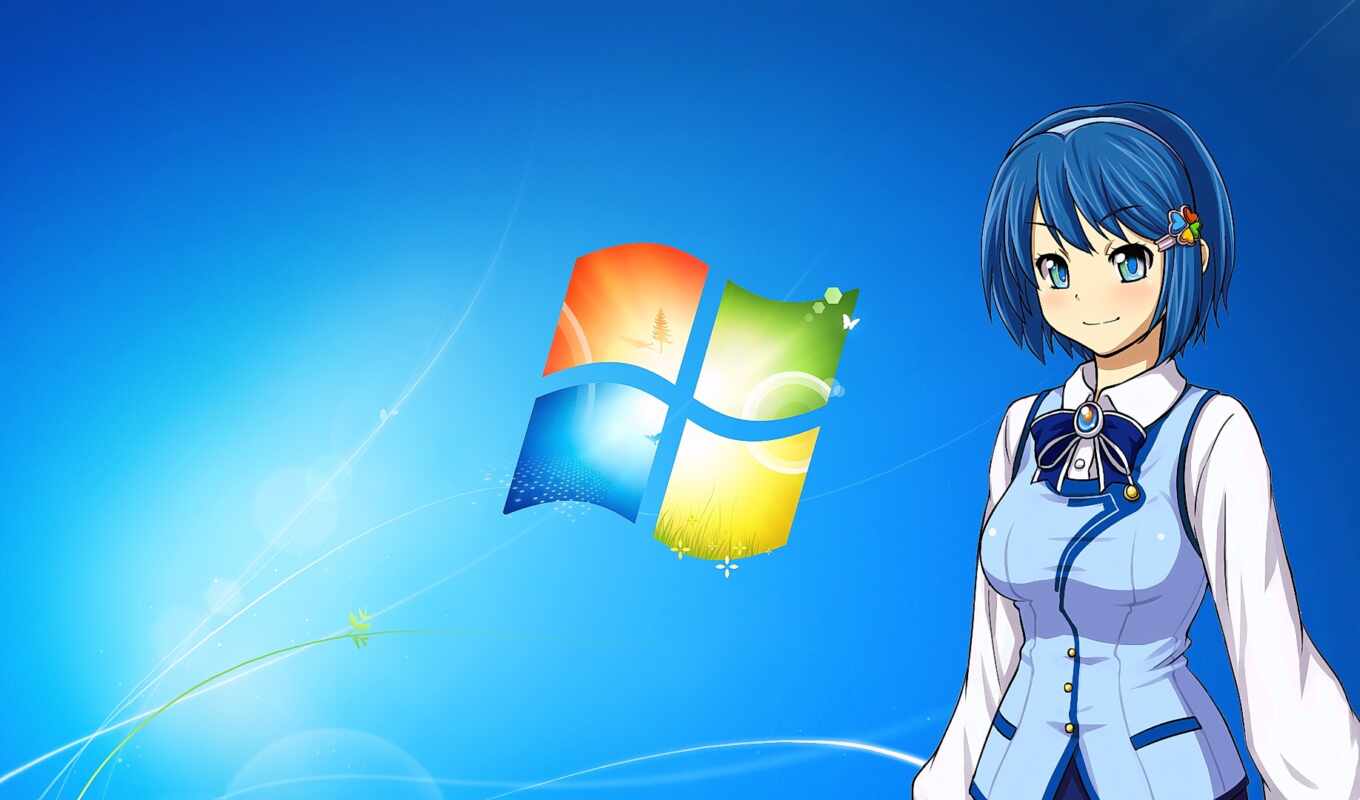 desktop, windows, free, anime, people, nanami, madobe