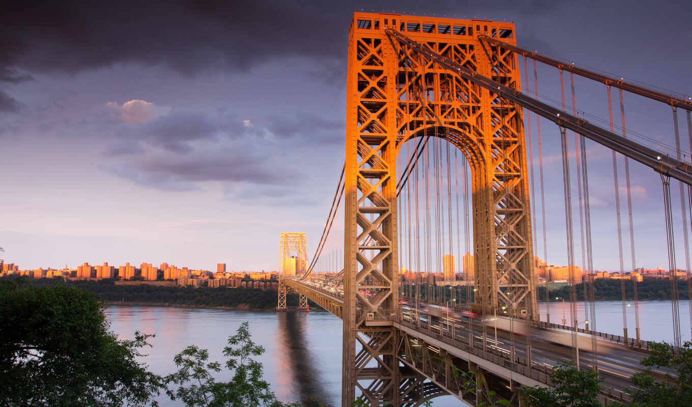picture, picture, city, Bridge, new, USA, beauty, york, George, jersey, Washington