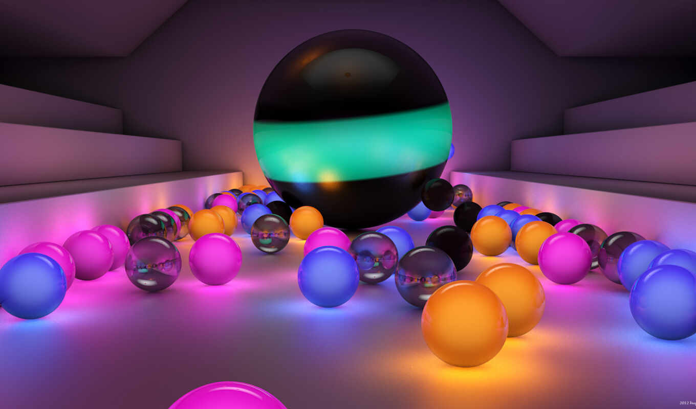 multicolored, light, balls