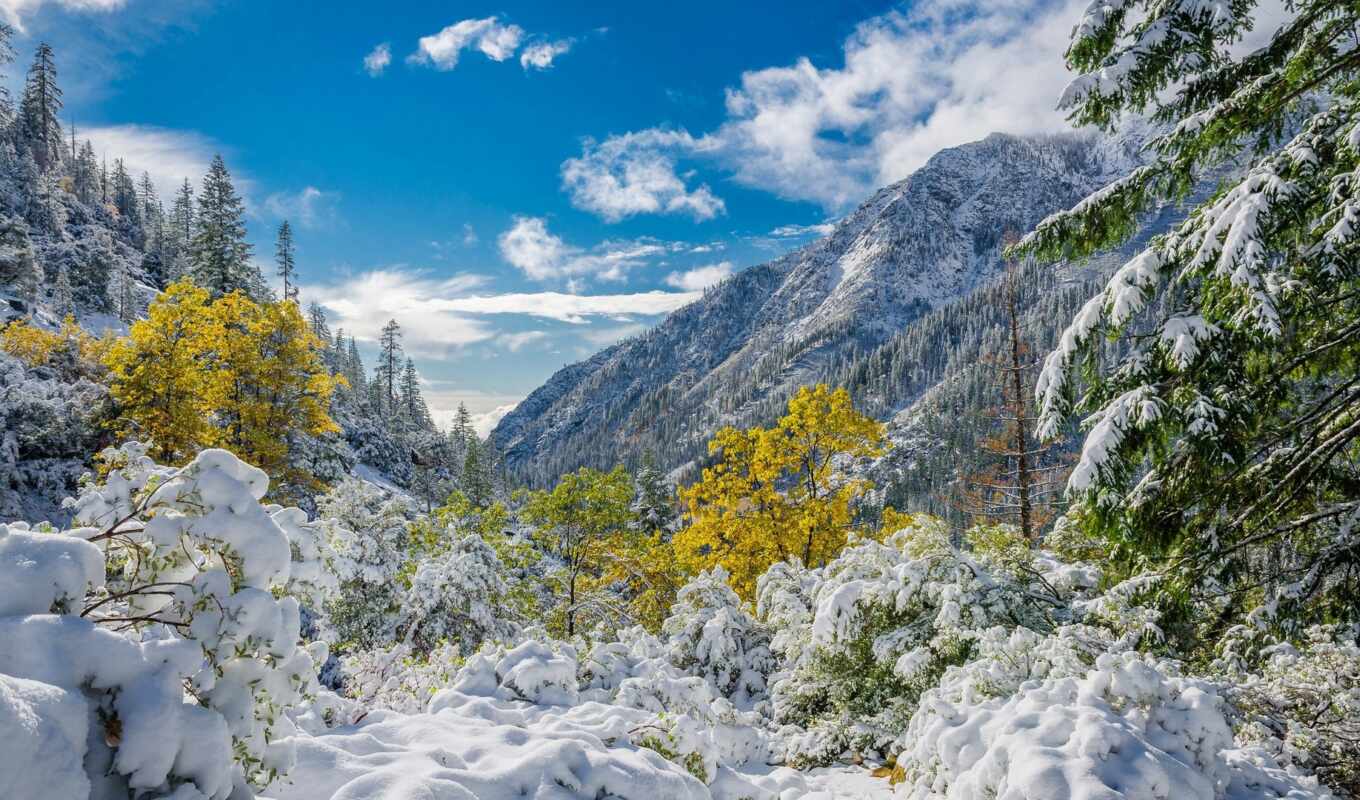 природа, winter, гора, oir