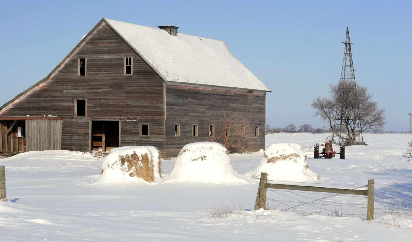 snow, winter, country, life, farm, item, scene, barn, explore, wallpapersafari