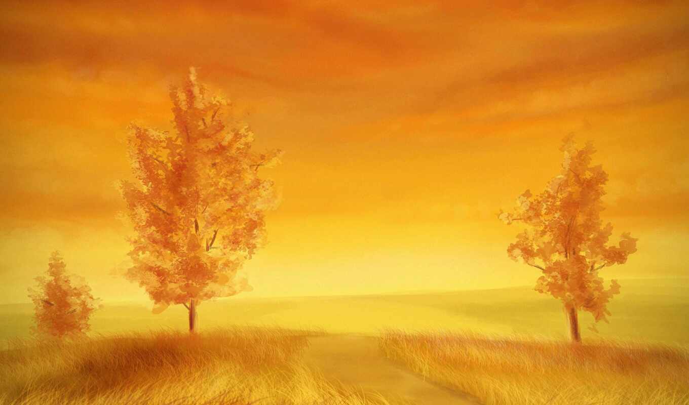 дерево, осень
