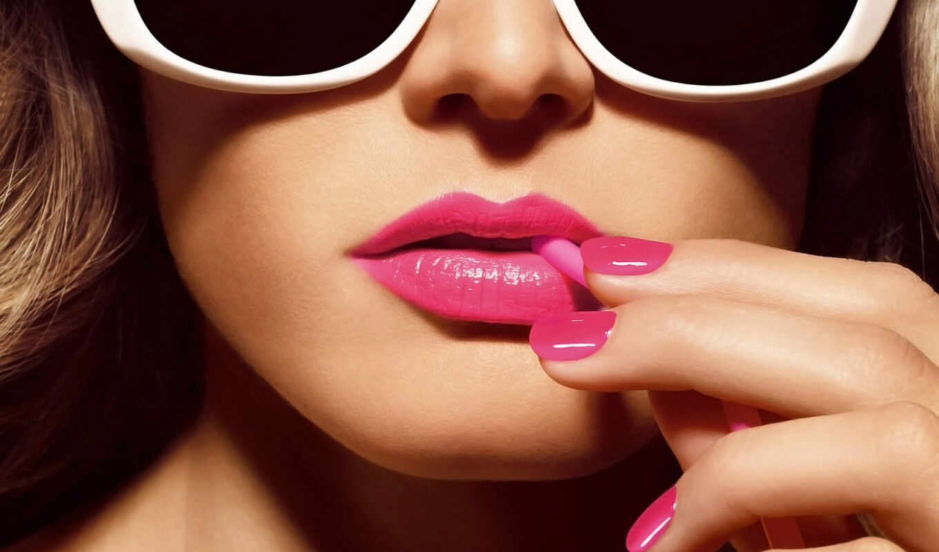 manicure, pink, pink, color, nails, lips, fashionable, nails, laca
