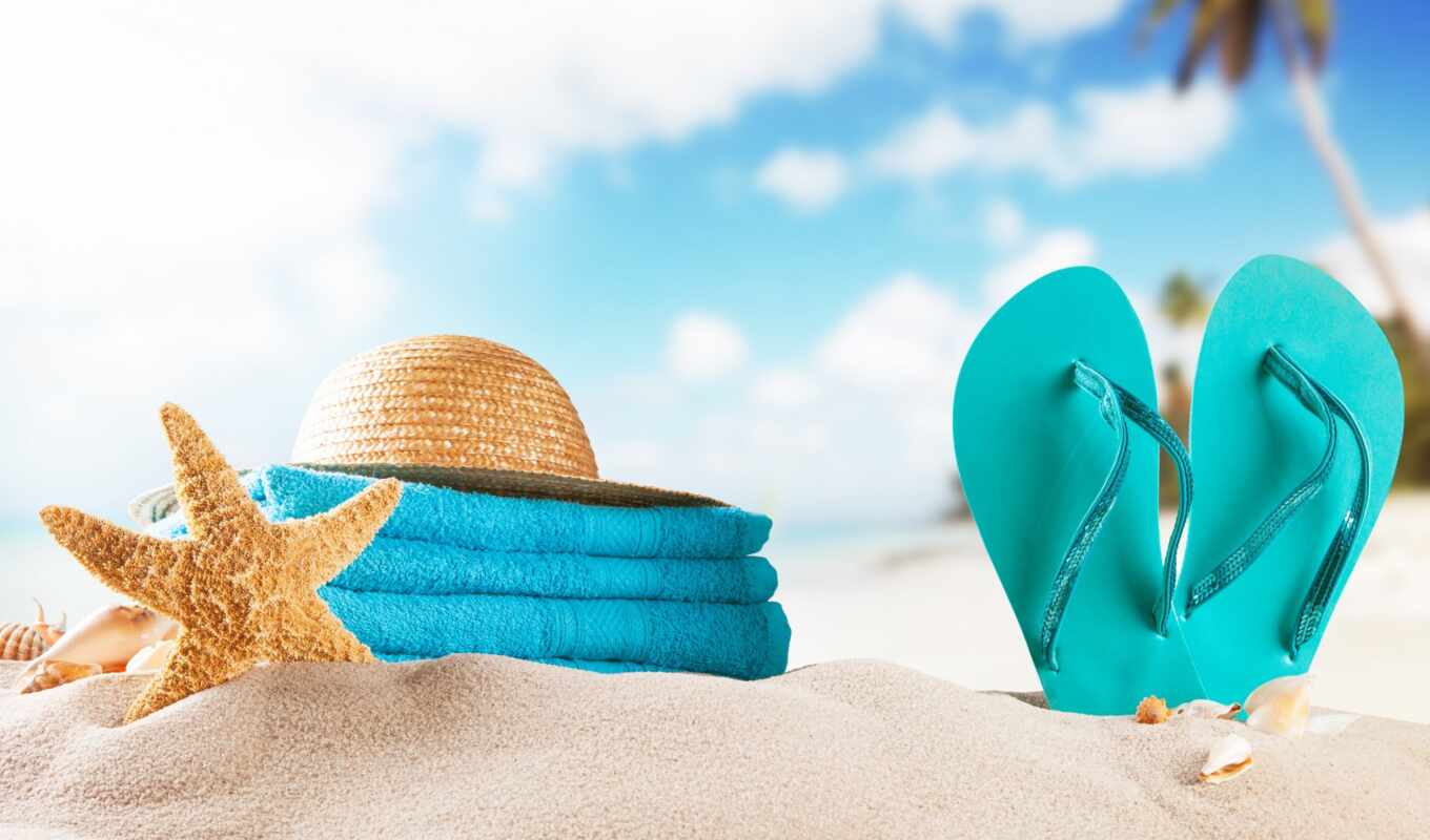 шляпа, summer, пляж, seashell