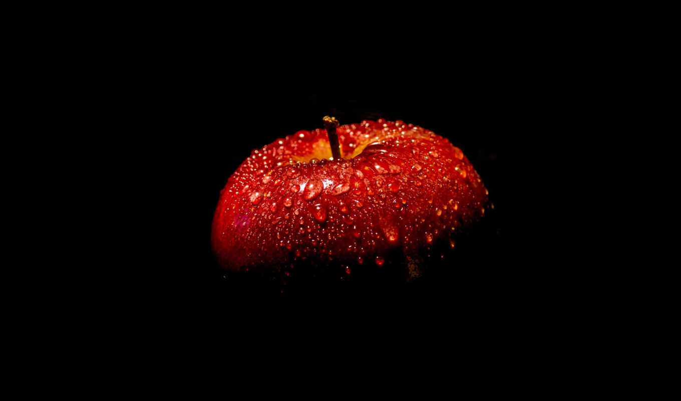 black, meal, apple, macro, red, still-life