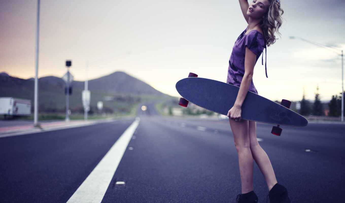 you, her, these, longboard, skateboard, bakermat