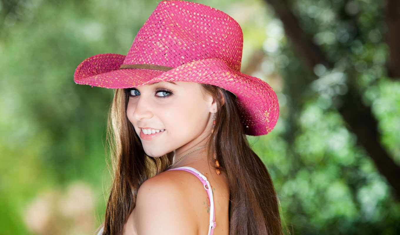 девушка, devushki, шляпе, розовой, ковбойской, нужный