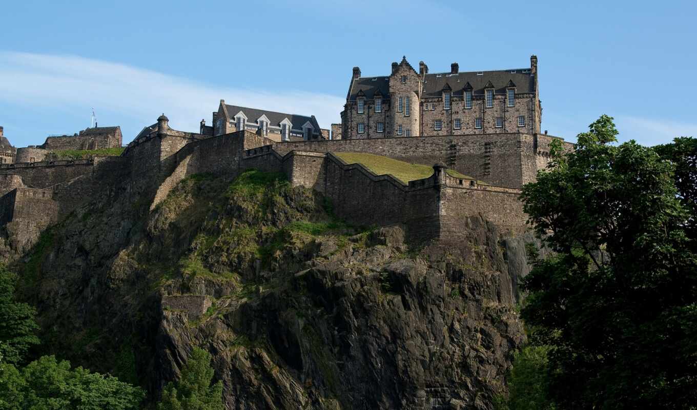 castle, ук, fortress, шотландии, эдинбург, скалы, эдинбурга