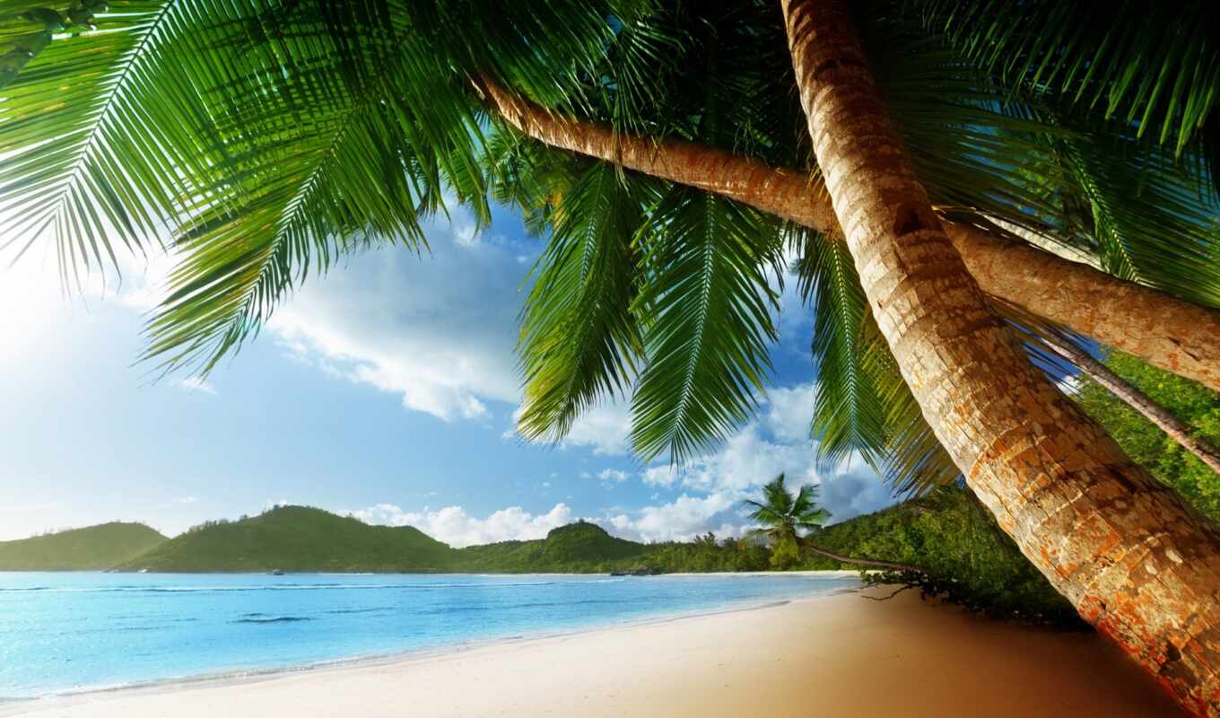 природа, небо, широкоформатные, красивые, пляж, landscape, море, песок, бесплатные, oblaka