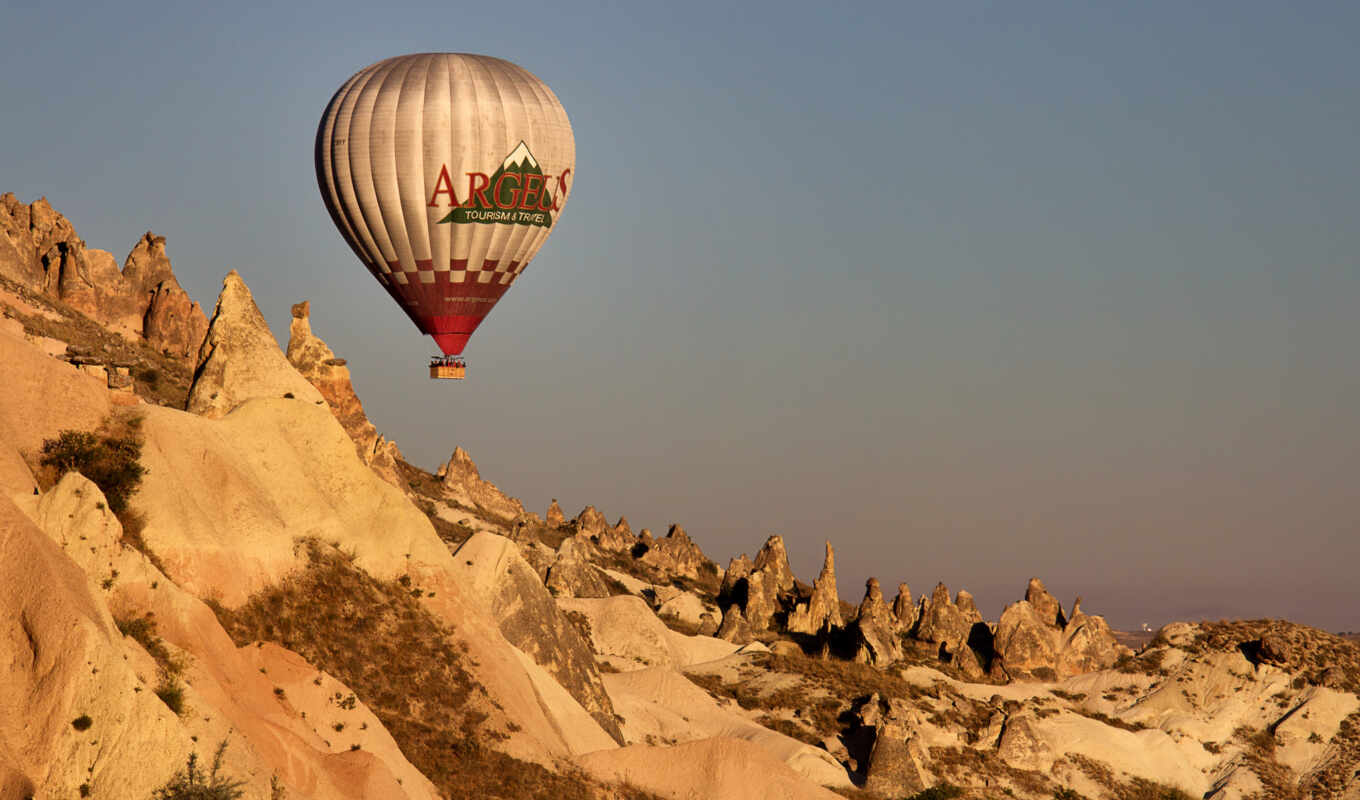 sky, mountains, aerial, turkey, balloon, cappadocia, armenien