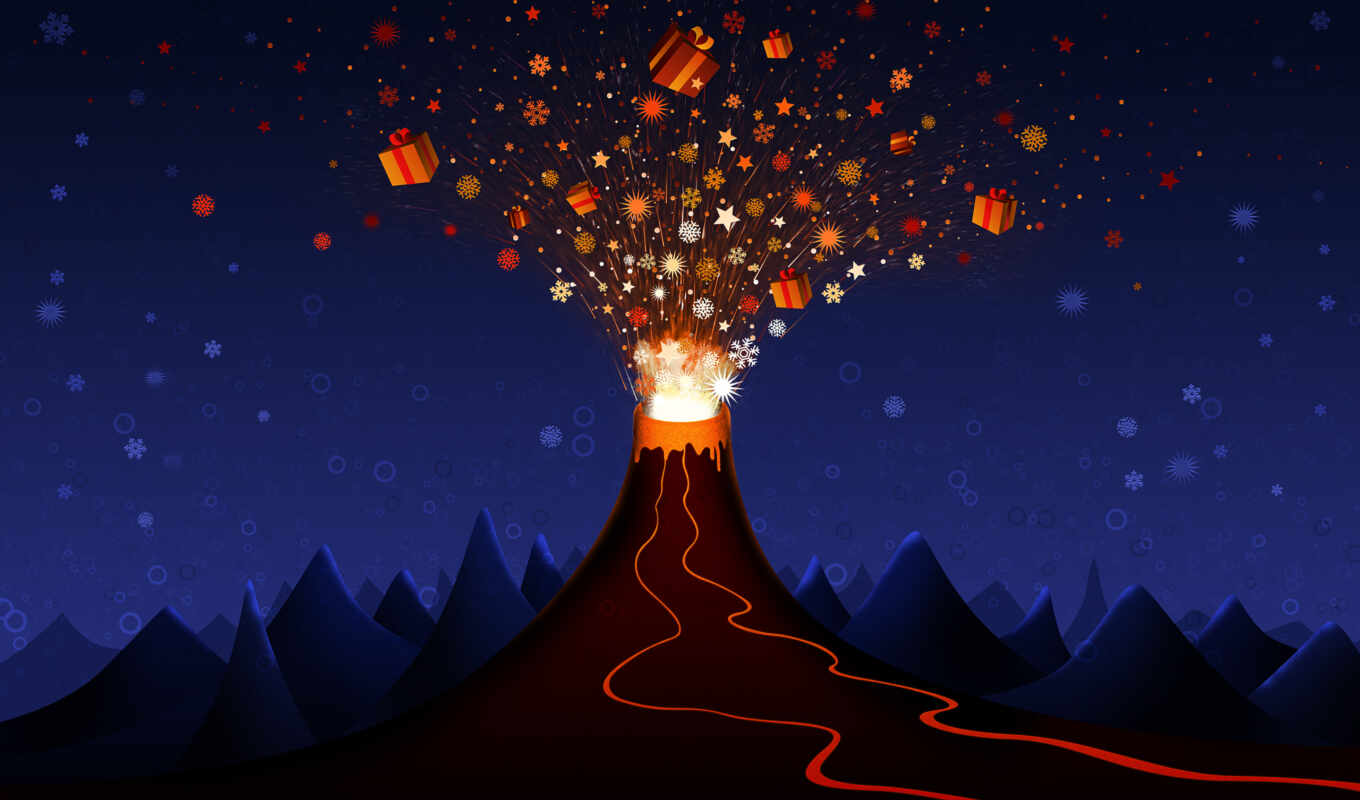 volcano, bang, gifts, gifts