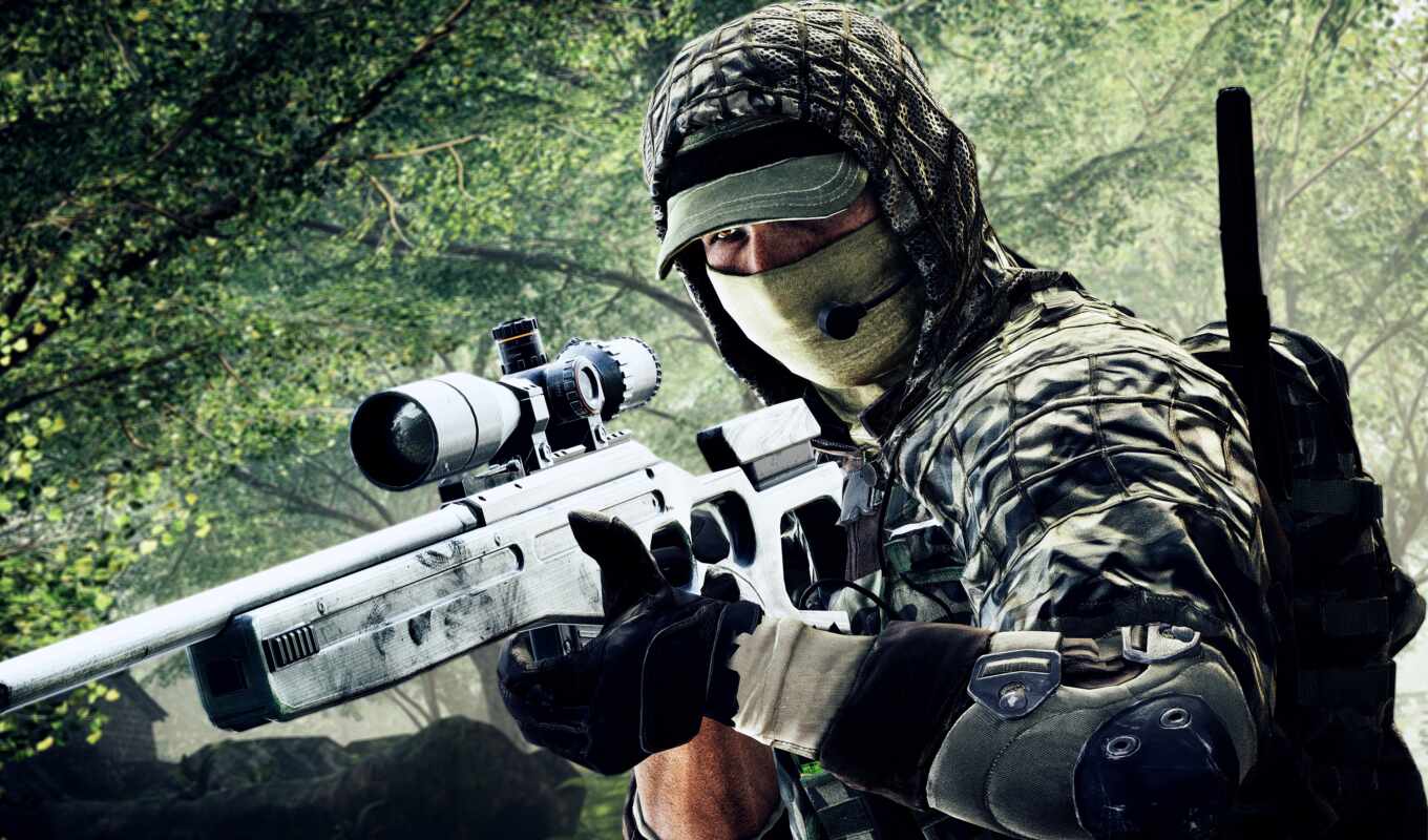 sniper, weapon, battlefield, soldier, camouflage