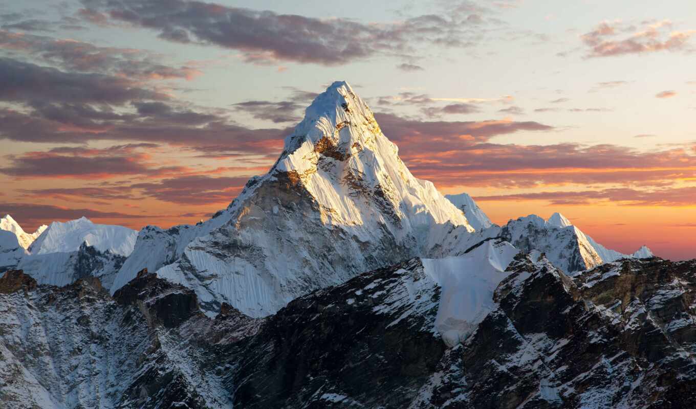 high, гора, который, ama, nepal, everest, миро, dabla, korelich