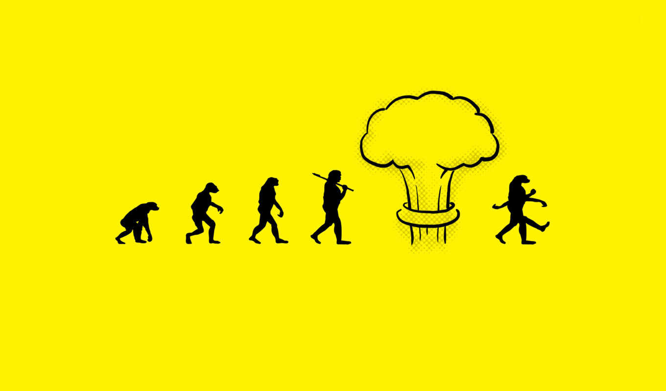 background, взрыв, funny, эволюция, человек, бомба, ядерный, мутация, эволюции