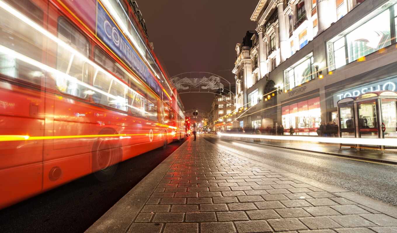 desktop, street, london, bus, London, exposure, long, noise