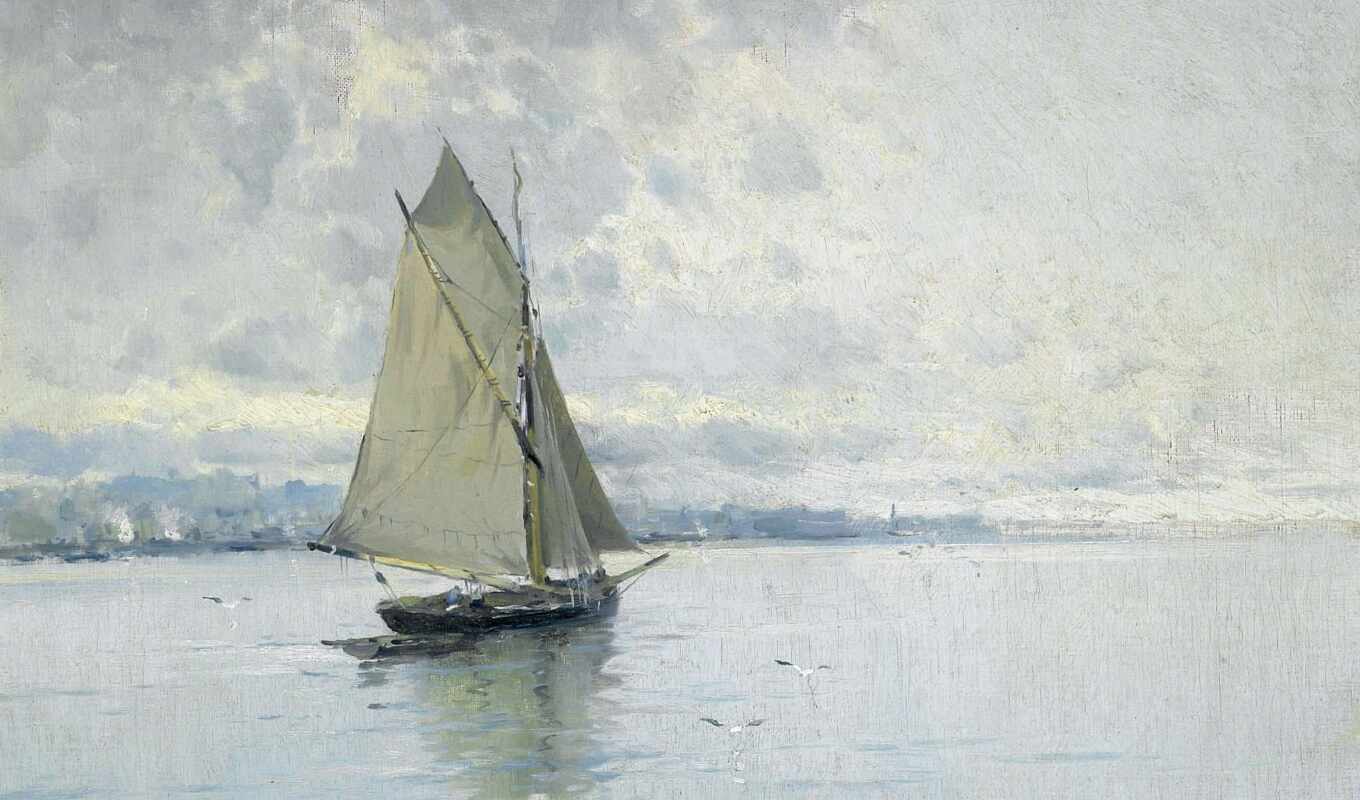 art, paint, design, eugenia, museum, french, canvas, boat, sail, boudin
