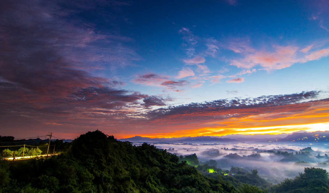 nature, sky, landscape, taiwan, morning, because