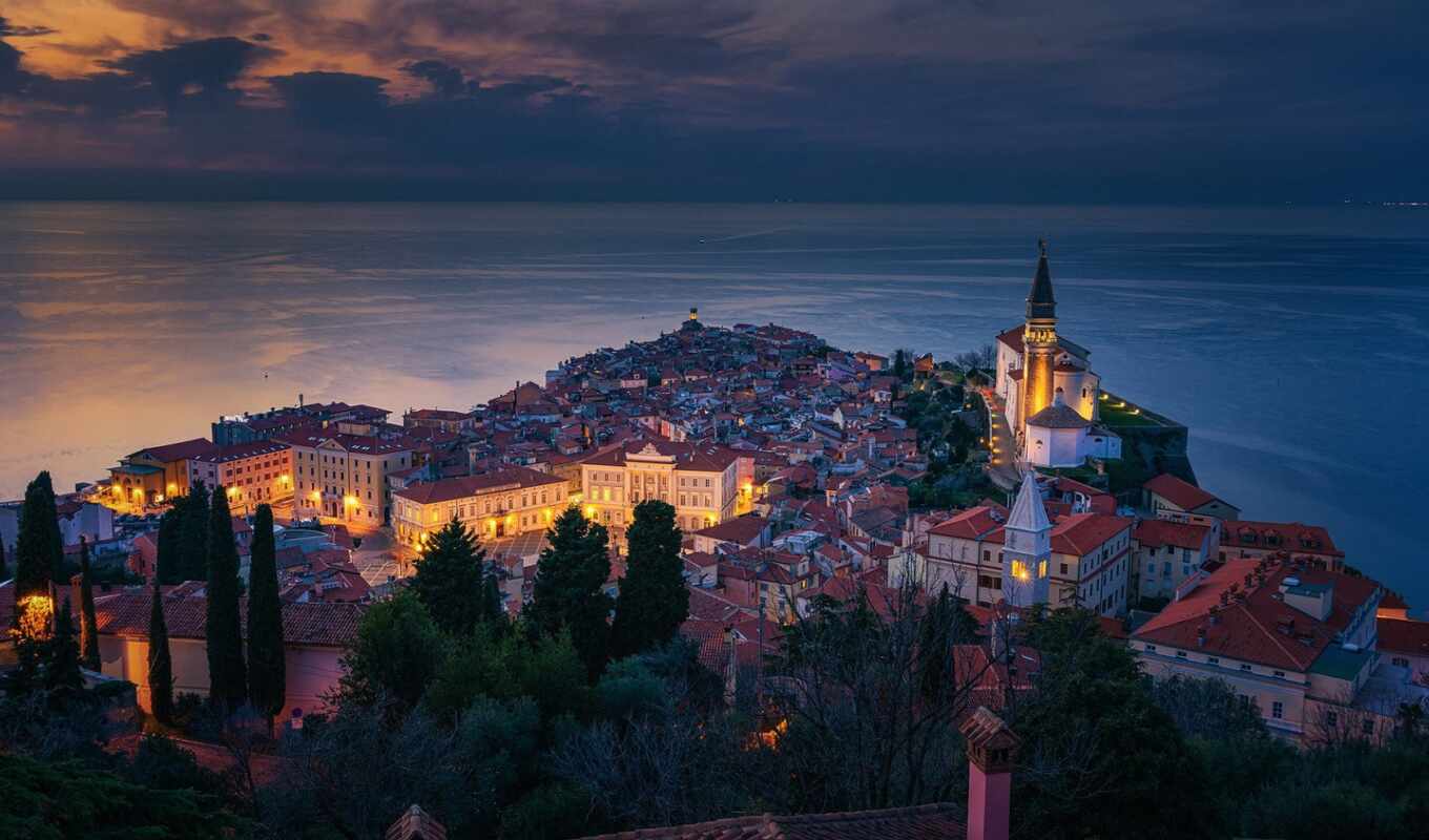 home, море, build, панорама, slovenia, хорватия, adriatic, piran