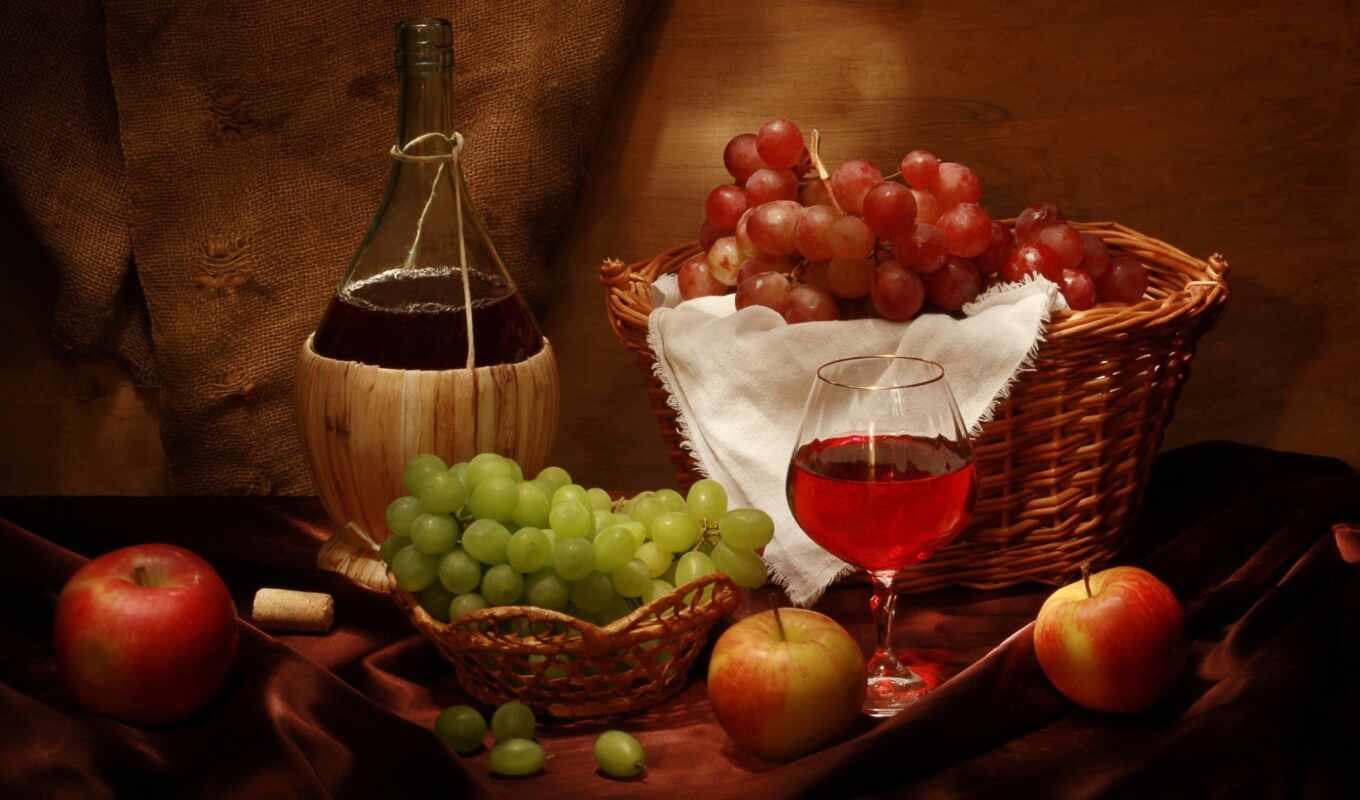 вино, виноград, натюрморт, stokovyi