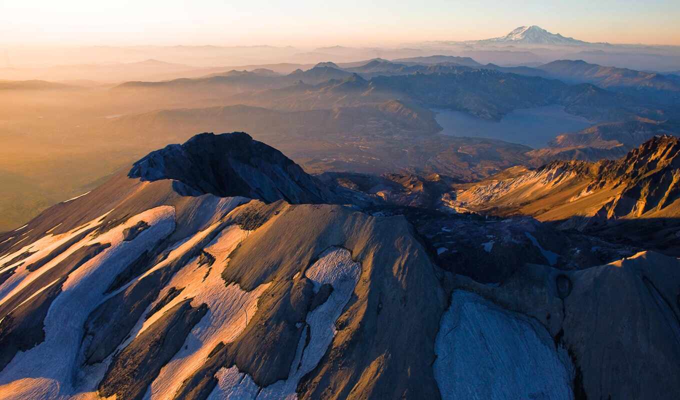 озеро, природа, гора, snowy, mount, washington, helen