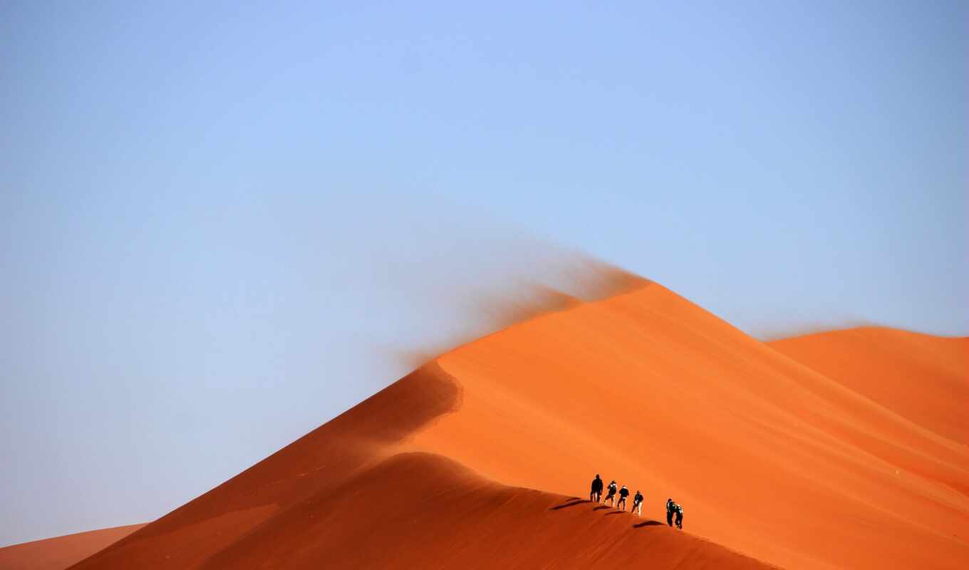 sky, blue, sand, hot, desert, sugar, public, dune, climate, domain, hike