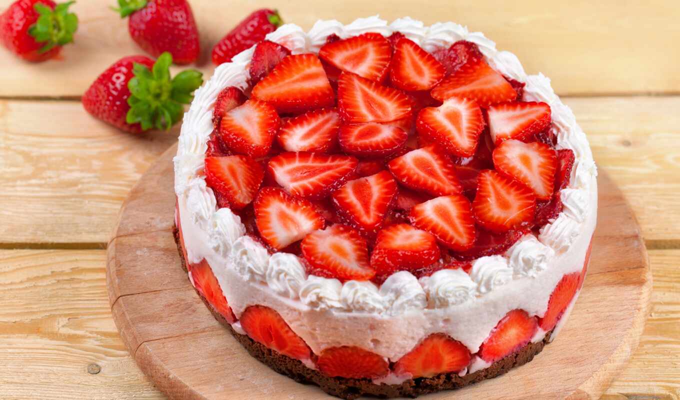 female, strawberry, cake