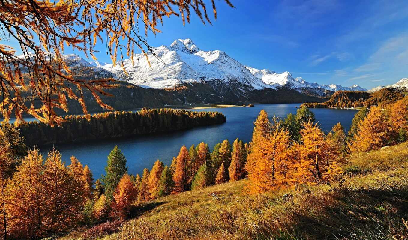 природа, landscape, осень, красивый, swiss, альпы