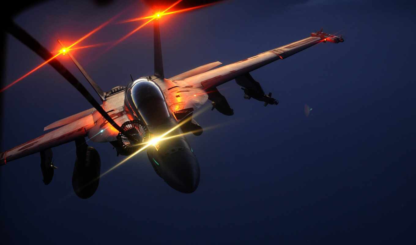 plane, the fighter, night, military, reactive, refueling