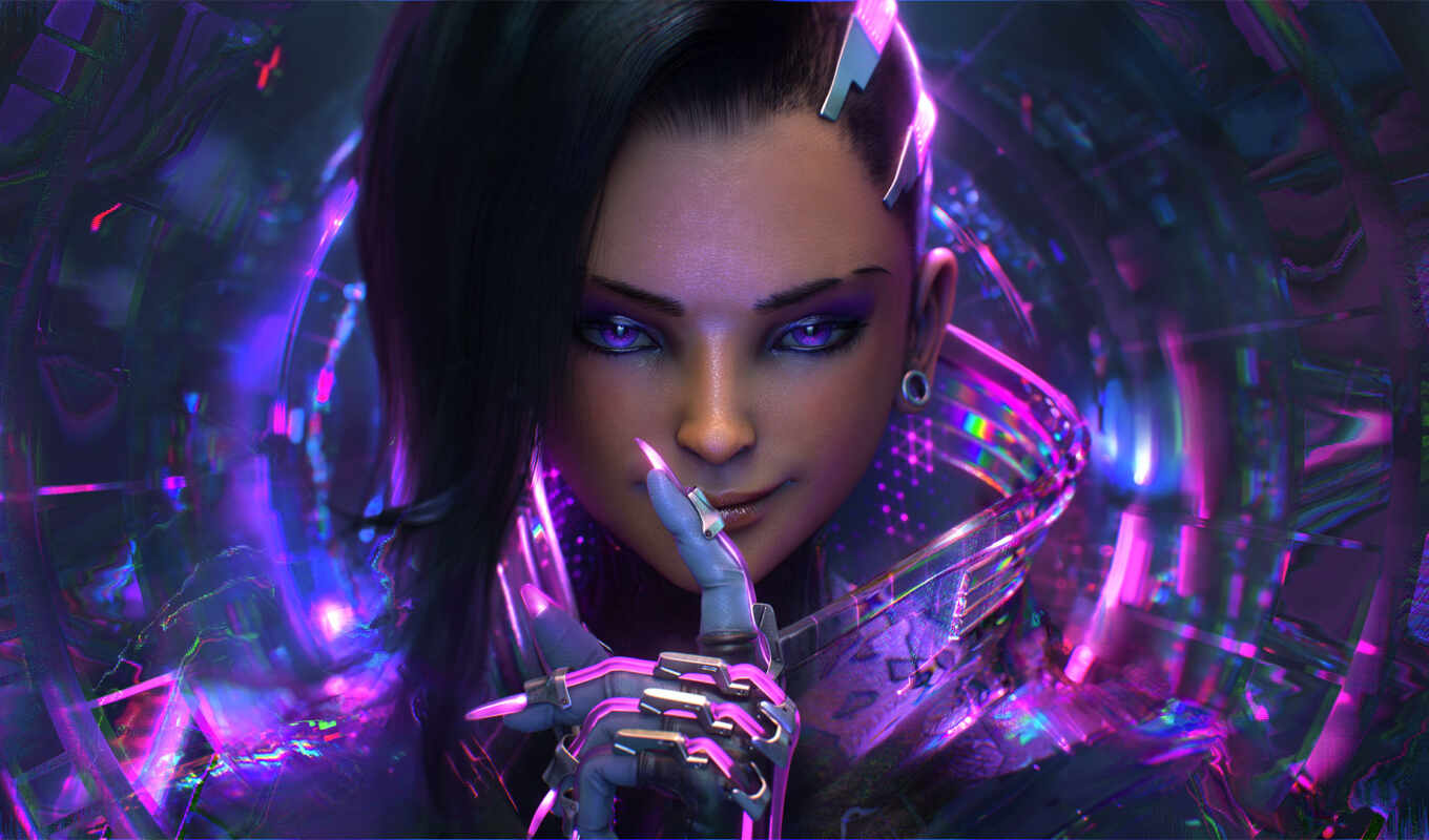 girl, game, background, purple, gallery, artwork, personality, rare, overwatch, shadow, pxfuelpage