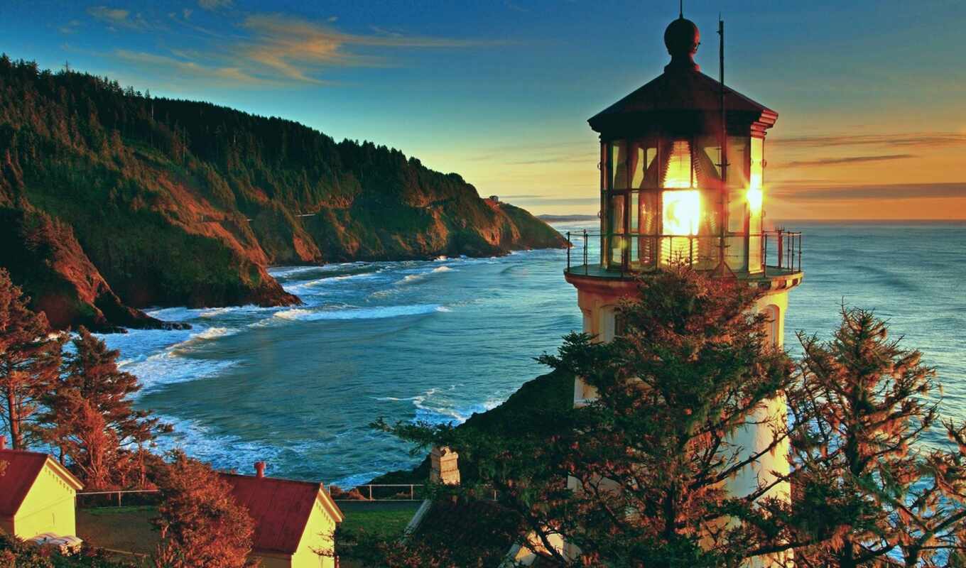house, море, lighthouse