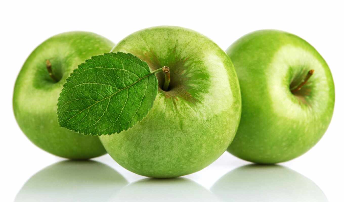 apple, white, плод, зеленое