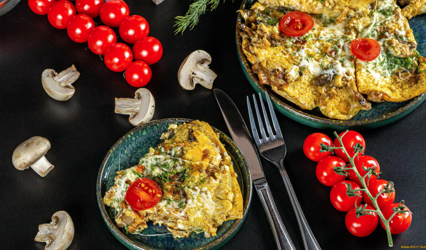 еда, еще, life, tomato, mat, omelette