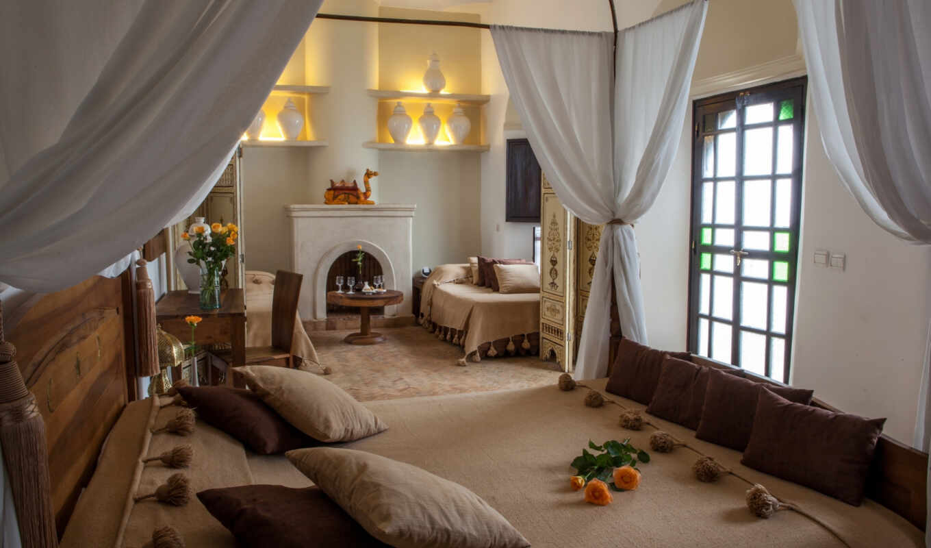 style, bed, bedroom, марокканском