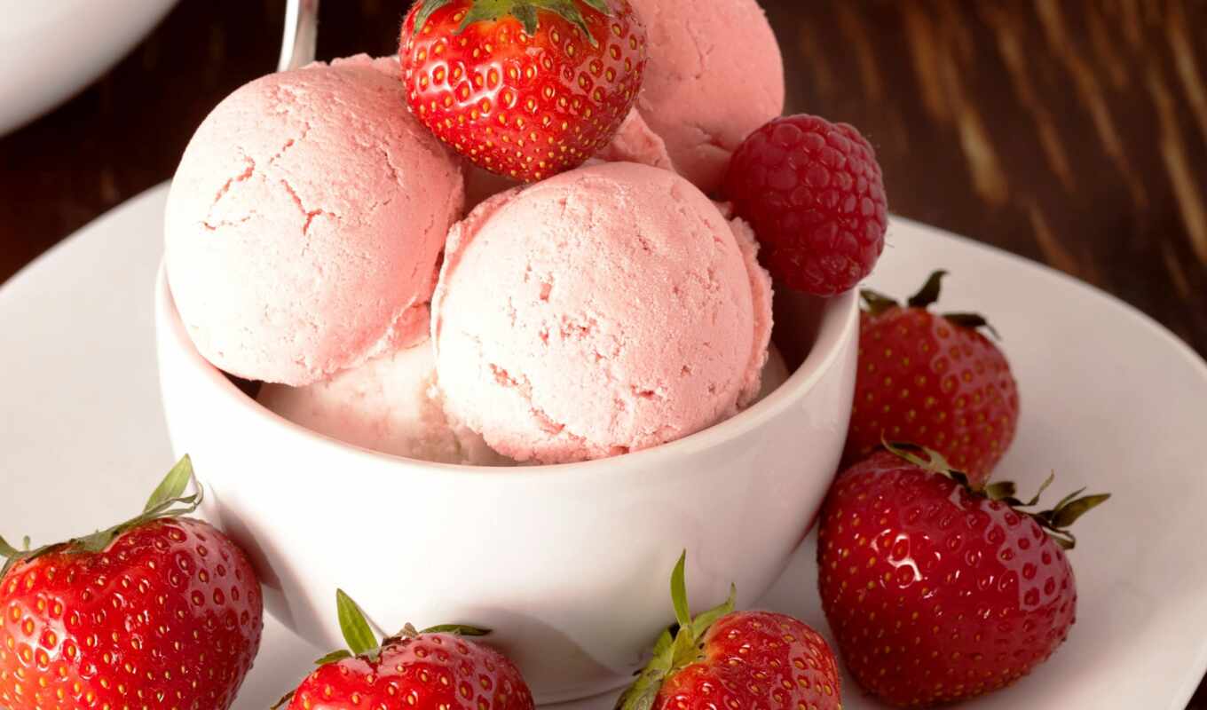 strawberry, ice cream