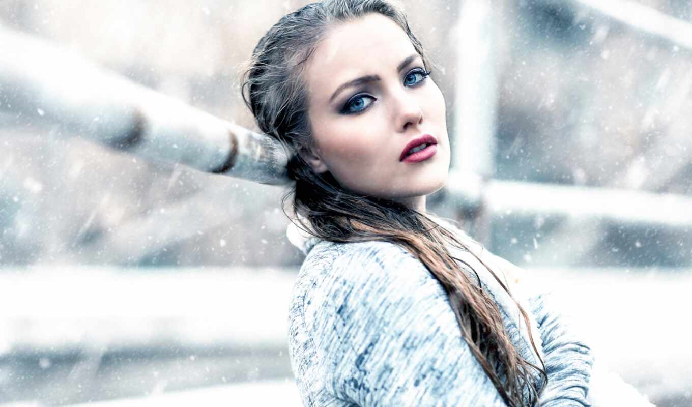 blue, girl, love, woman, eye, snow, winter, eyes, model, history, portrait