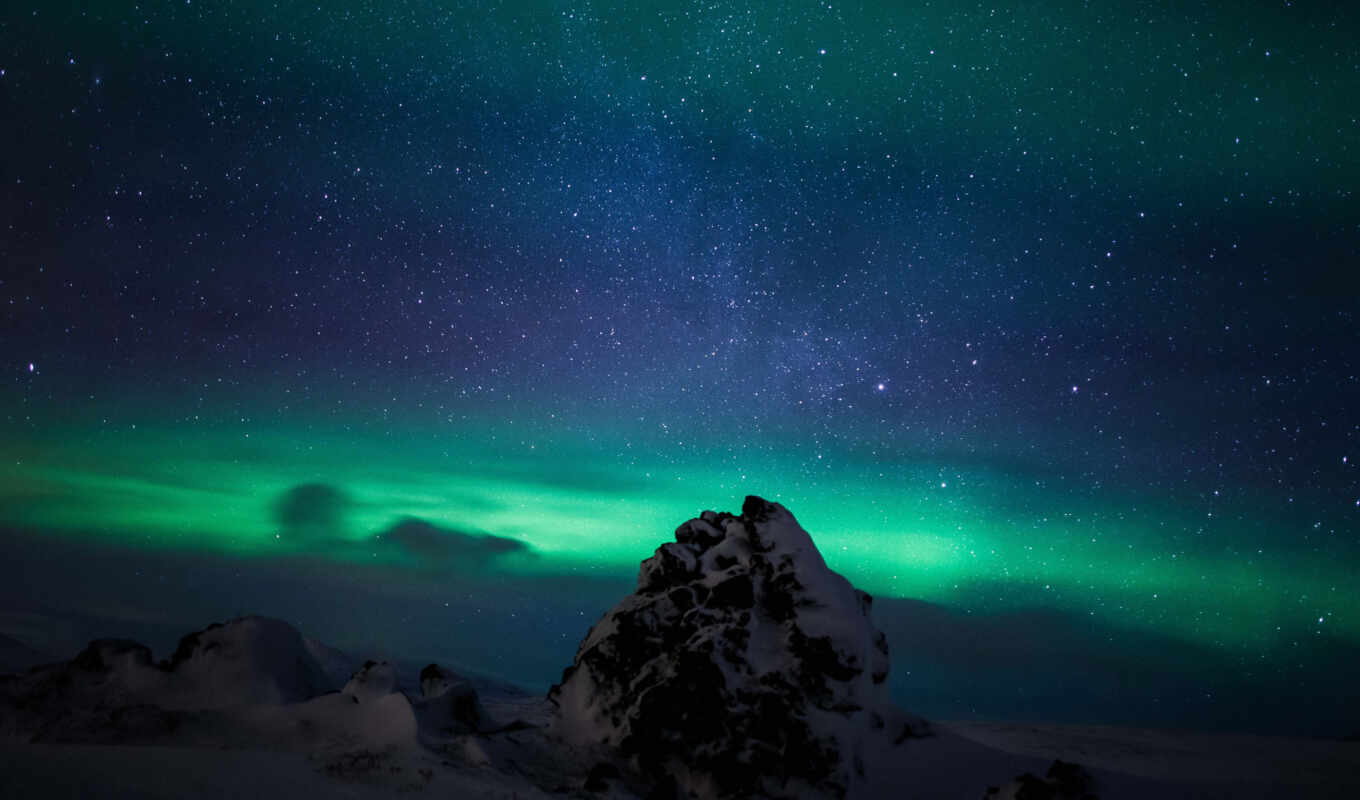 огни, iceland, aurora, northern, borealis