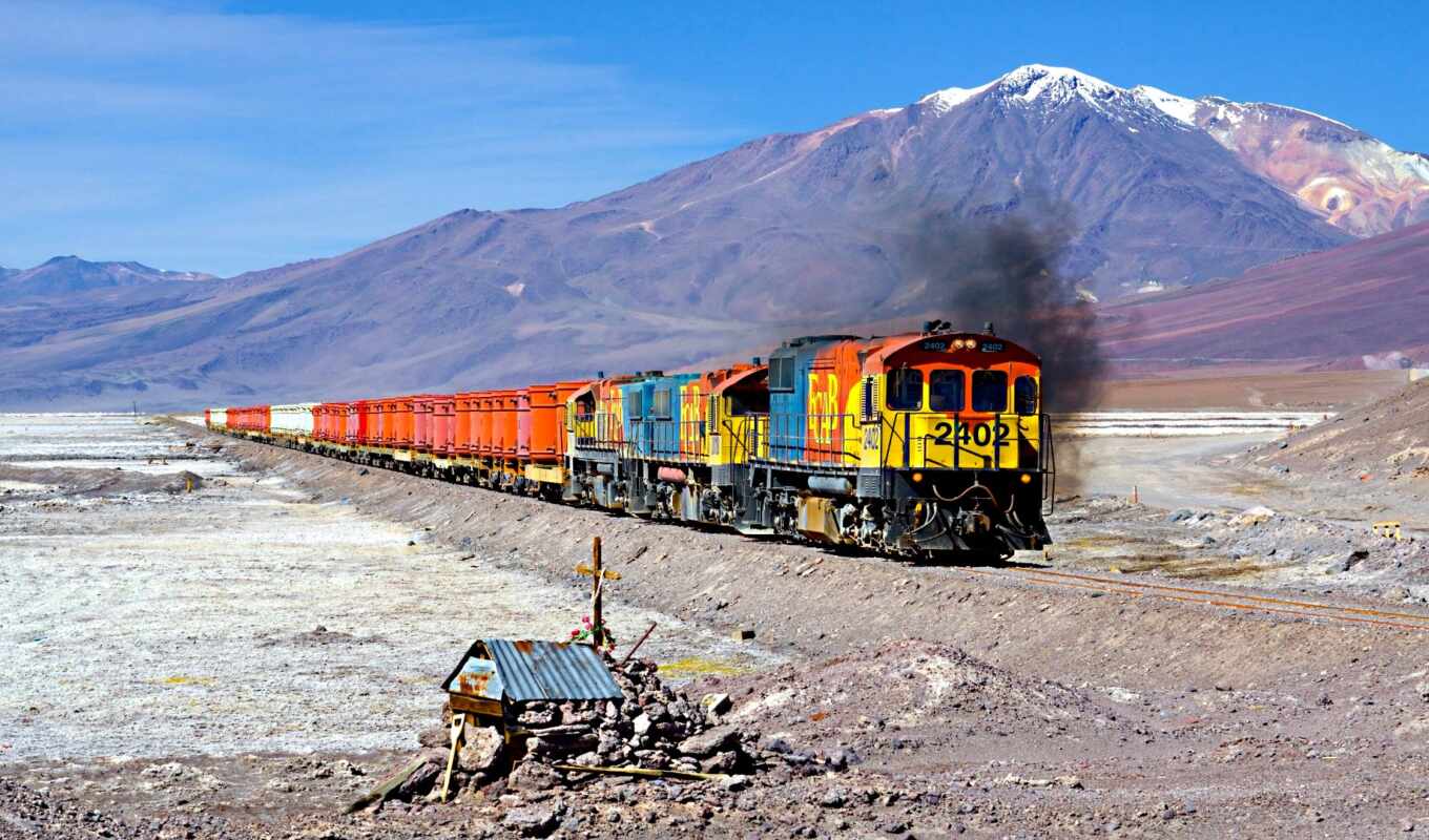 desert, chile, northern, region, located, Bolivia, ferrocarril, salar, atacama, antofagasta