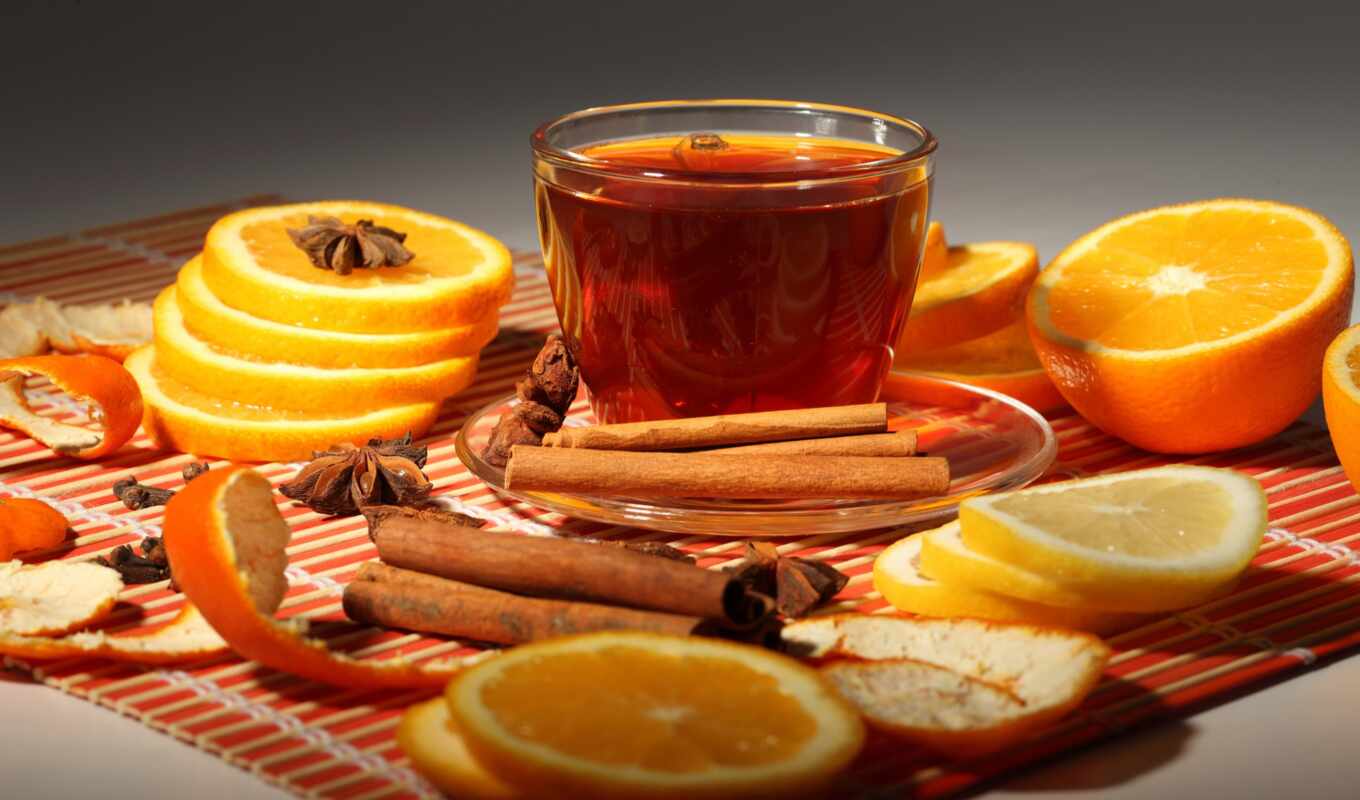 оранжевый, чая, напитки, ginger, cinnamon, рецепт, чая, корицей, апельсином