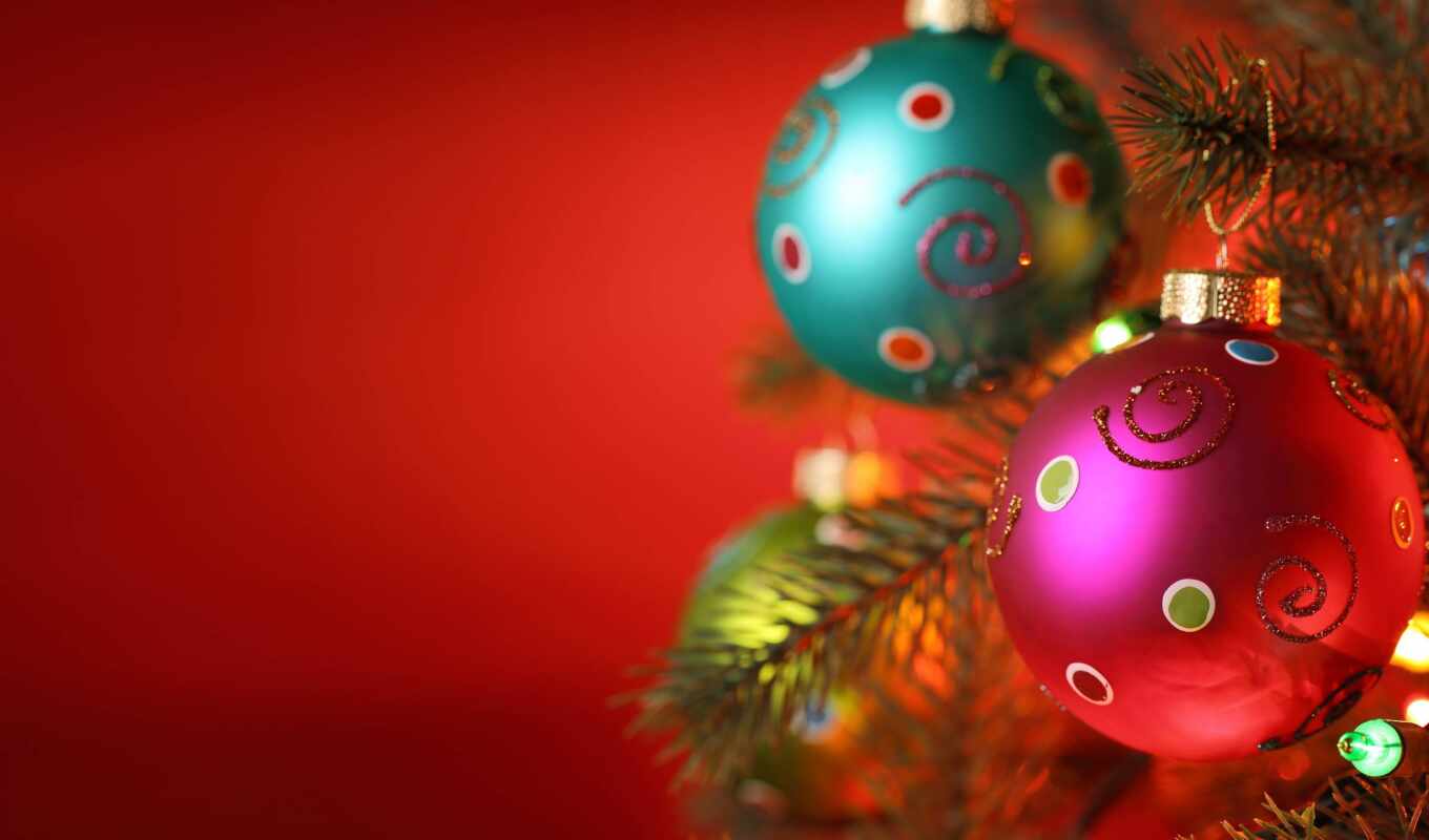 ball, new year, Christmas tree