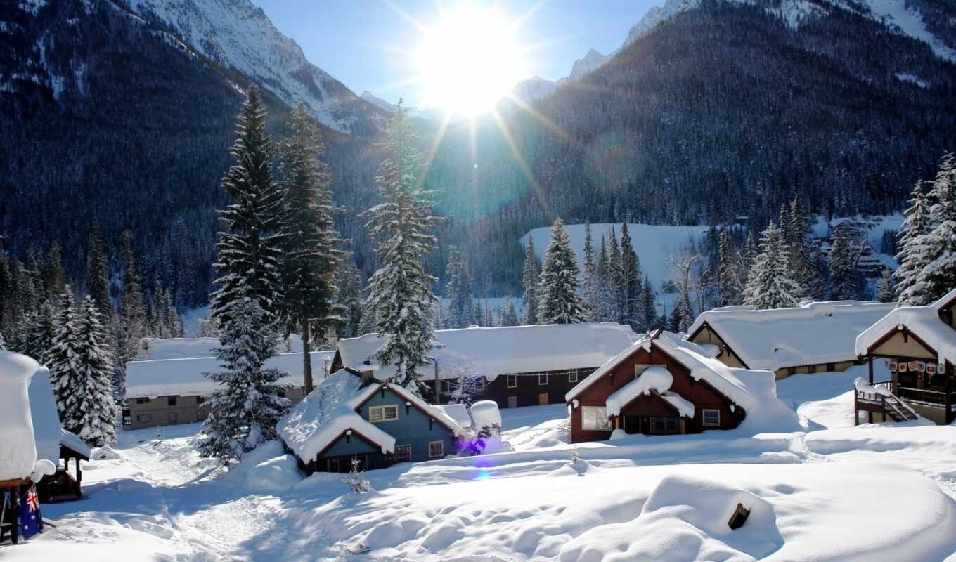 nature, white, snow, winter, usa, village, washington, holden