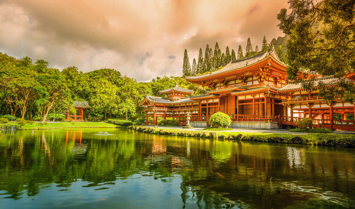 architecture, temple, asian, reflection, hawaii, oahu, cathedral, oriental, church, religion, aliexpress
