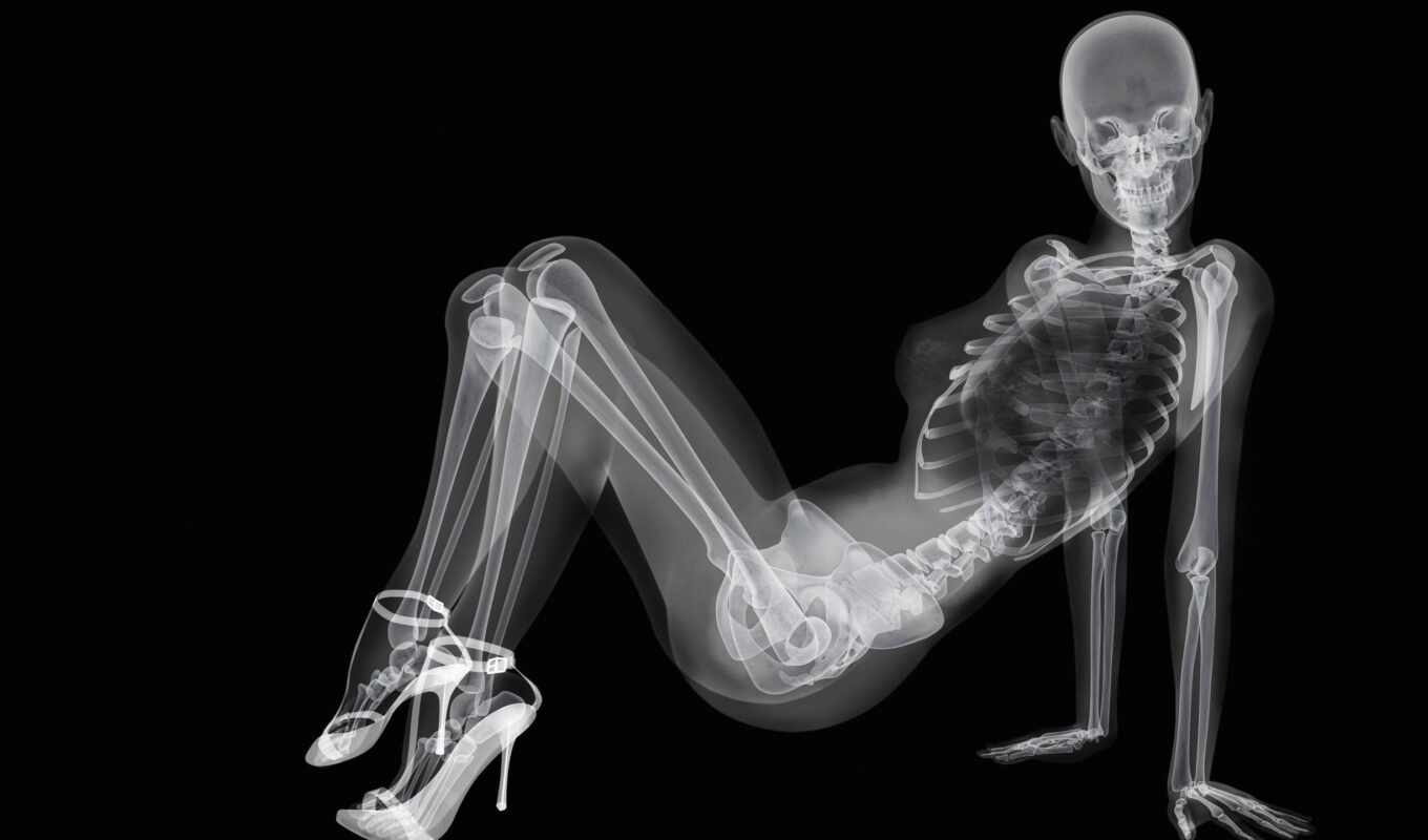black, girl, skeleton, x-ray